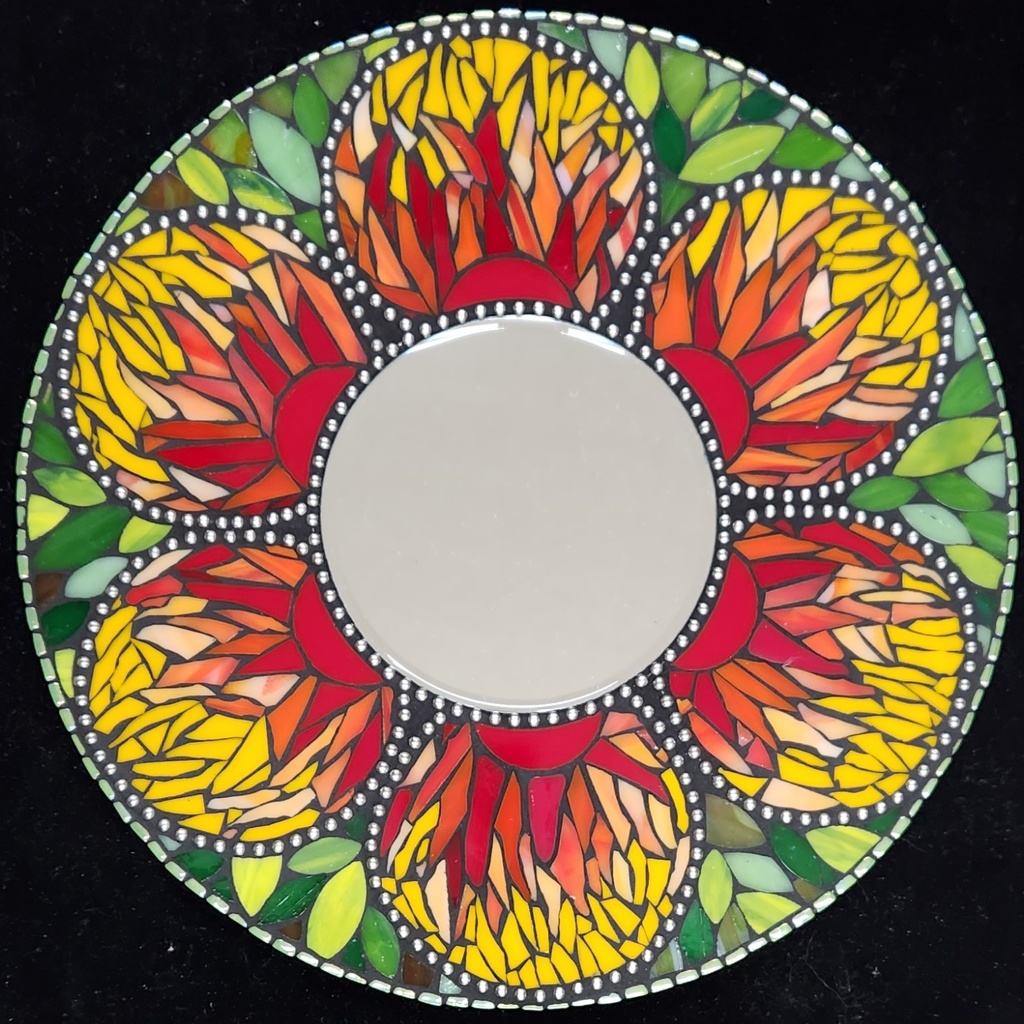 Mirror with Glass Mosaic