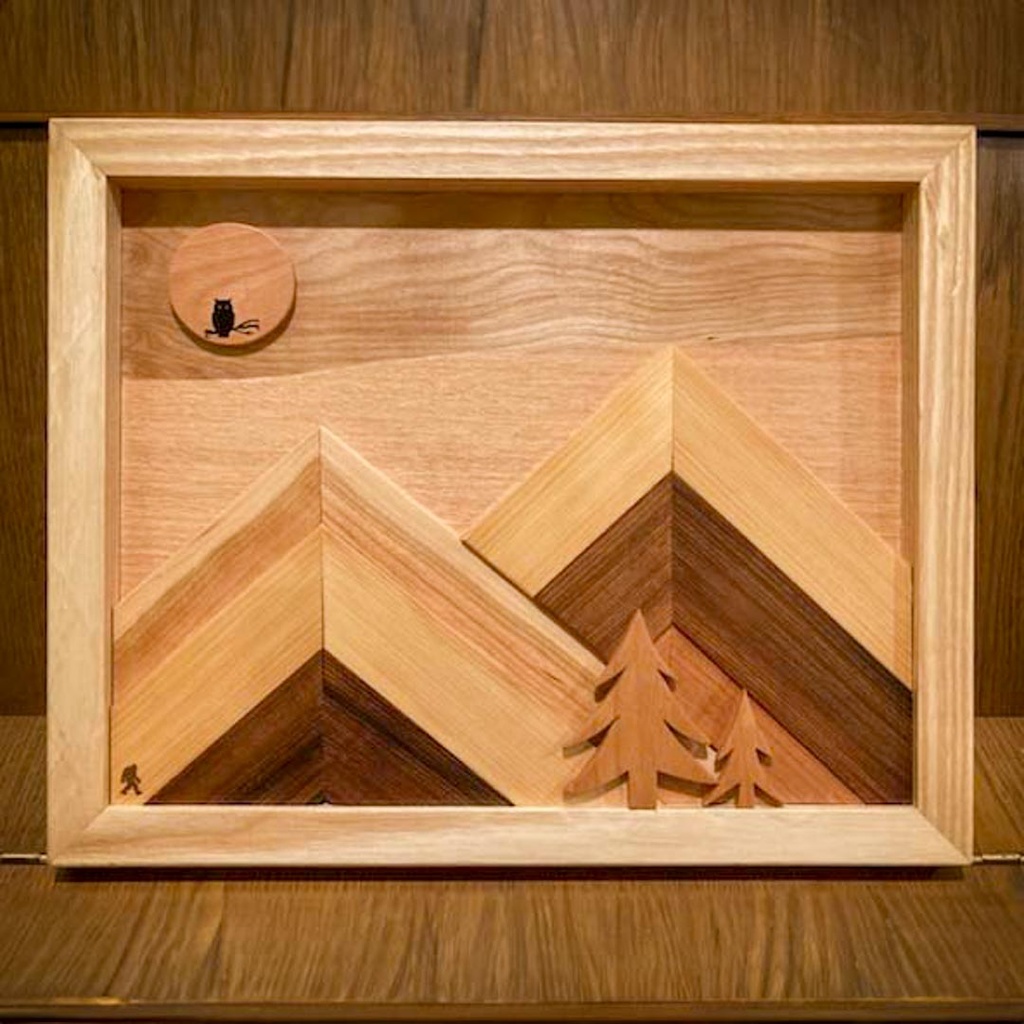 Volunteer Appreciation: Wooden Mountain Wall Art
