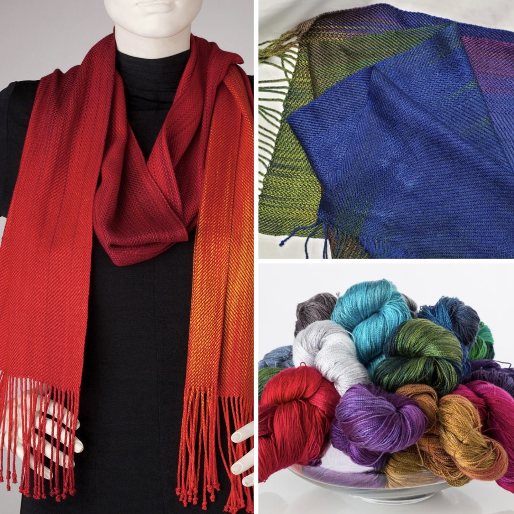Hand-Painted Warps for Weaving