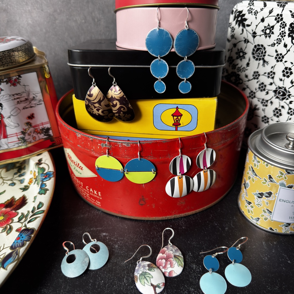 Decorative Tin Earrings