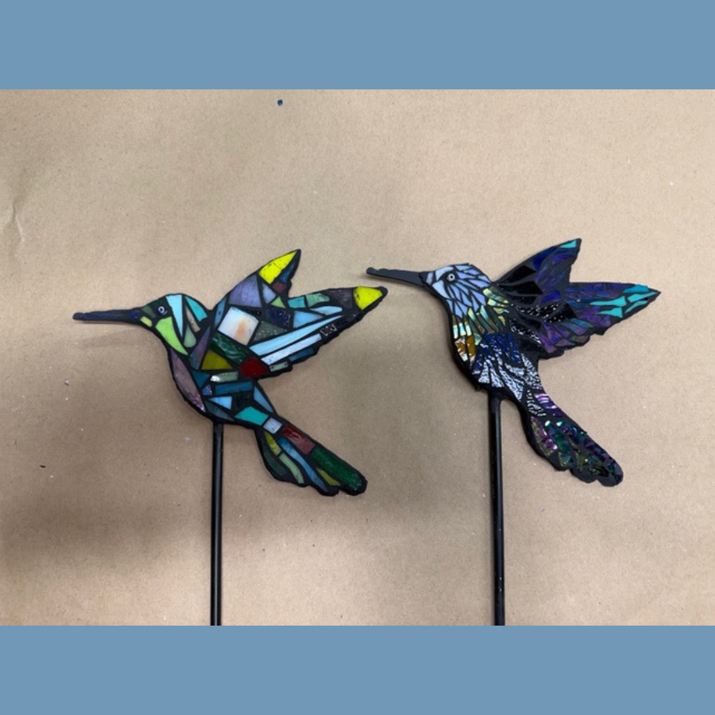 Welding & Glass: Metal & Mosaic Garden Stakes