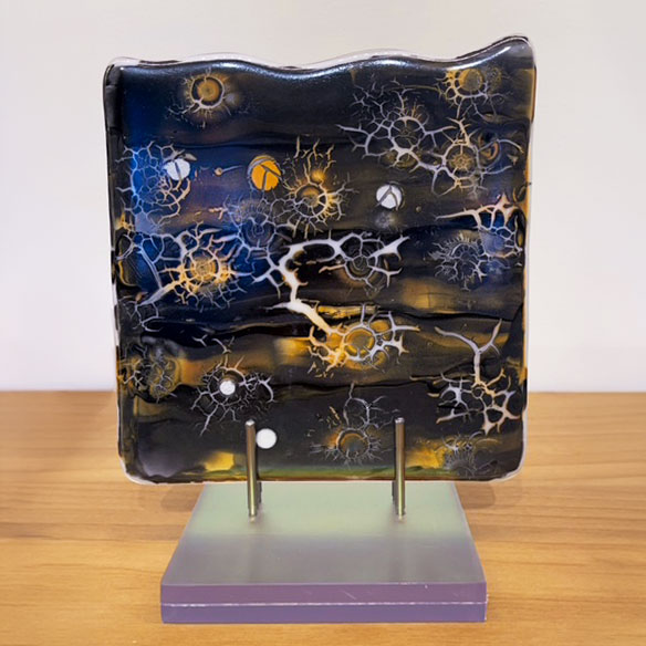 Abstract Pour-Over With Glass Paint